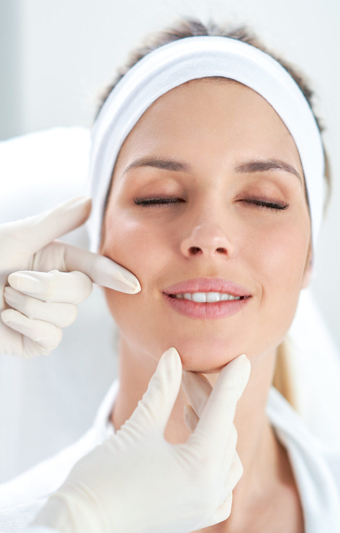 A scene of medical cosmetology treatments botox injection. High quality photo